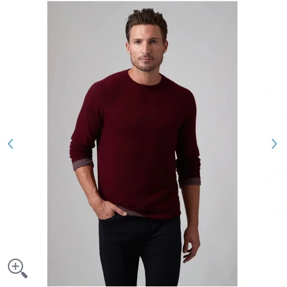 Raffi Essential Raglan Crew 100% Cashmere - Picture 1 of 10